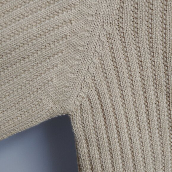 Vintage made in Italy Men's Large merino wool blend thick yellow sweater - Picture 6 of 16